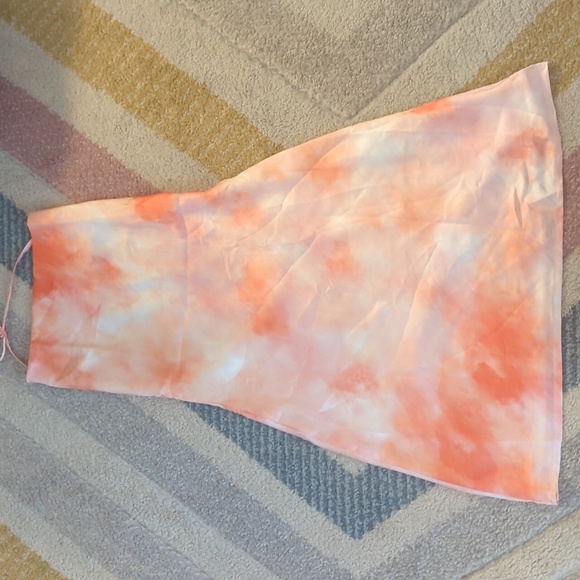 Peach Tie Dye Halter Slip Dress - Picture 2 of 4